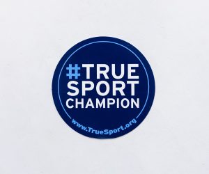 One #TrueSportChampion sticker.