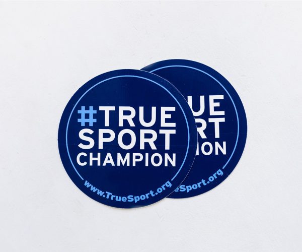 Two #TrueSportChampion stickers.